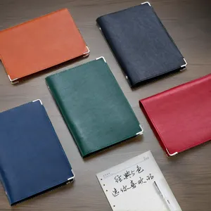 Leather Soft Cover <b>Binder</b> <b>Notebook</b> with Loose-Leaf Binding A4/B5 Sizes Dotted Grid Pages UV Printing - Product Image 1