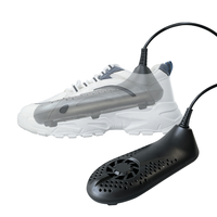 Sèche-chaussures mini noir pour cyclisme avec ventilateur intégré, séchage rapide portable pour chaussures