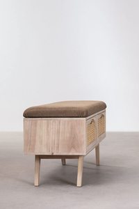 Combohome Banc en bois avec 2 tiroirs <span class=keywords><strong>Ralik</strong></span> Design Bois naturel - Product Image 4