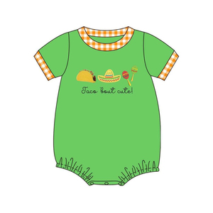 Preventa al por mayor: Conjuntos de ropa de verano suave con estampado navideño para hermanas, diseño 'Taco' Bout Cute Girls, para niños pequeños, moda boutique, MOQ 5 unidades. - Product Image 5