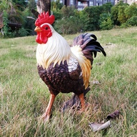 Statue de coq d'extérieur en résine de poulet, sculpture réaliste en polyrésine, au design personnalisé r$