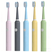 Brosse à dents électrique durable à piles, avec têtes de brosse remplaçables, idéale pour un usage quotidien, étanche pour la salle de bain