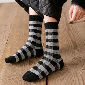 Winter <strong>Wool</strong> Middle Crew Merino Socks Cashmere Yarn <strong>Sox</strong> Men Women Outdoor Hiking Design - Product Image 3