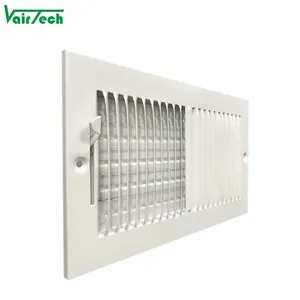 HVAC sidewall ceiling stamped steel 2 way supply air heat vent register cover grille