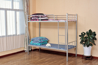 Lit superposé en acier de haute qualité pour dortoir scolaire, appartement ou maison de location, lit double surélevé