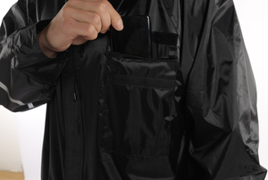 Industrial Style <strong>XXL</strong> Polyester/<strong>PVC</strong> Raincoat Breathable Hooded Rain Pants Waterproof Rain Suit for Outdoor Tour - Product Image 3