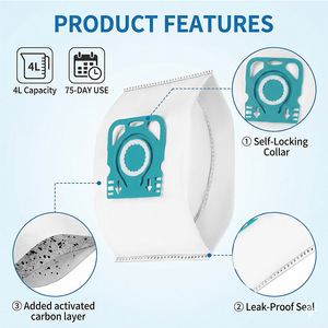 Sacs à poussière <span class=keywords><strong>pour</strong></span> <span class=keywords><strong>aspirateur</strong></span> Miele Pure Air TU 3D, Guard L1/S1 Junior Flex <span class=keywords><strong>Parquet</strong></span> Silence, et filtres d'échappement inclus - Product Image 3