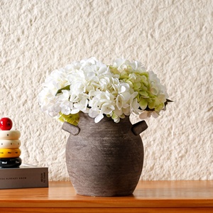 Vase en céramique chinoise vintage haut <span class=keywords><strong>de</strong></span> gamme, style Wabi Sabi, fait main, rétro <span class=keywords><strong>contemporain</strong></span>, pour entrée et <span class=keywords><strong>salon</strong></span>, <span class=keywords><strong>décoration</strong></span> transfrontalière - Product Image 2