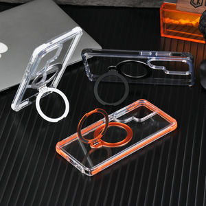 Funda Magnética Transparente con Soporte Giratorio de 360° para Teléfono Celular Samsung S26 Ultra S26+ S26, Anillo Metálico Giratorio de 360° - Product Image 1