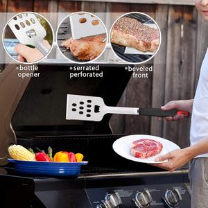Juego de Parrilla para Barbacoa Guangfa de Acero Inoxidable y Resina PP con Resistencia al Calor para Acampar al Aire Libre, Herramientas para Cocinar y Tenedores - Product Image 3