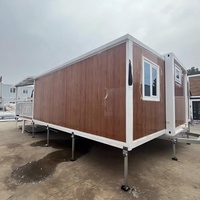 Maison conteneur modulaire préfabriquée pliable avec terrasse sur le toit, balcon couvert, véranda extérieure, 20ft 40ft