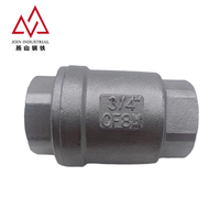 Válvula de Retención Antirretorno Roscada de 1" y 2" de Acero Inoxidable SS316 con Resorte Vertical para Sistemas HVAC Industriales