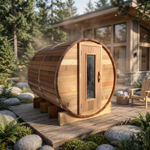 Sauna de madera/Sauna de madera para exterior e interior/Sauna de madera de lujo/Sala de sauna de bienestar/Sauna de spa de lujo/Cabaña de sauna/Barril de sauna - Product Image 4