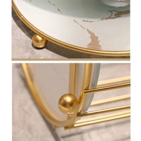 Cage à oiseaux de luxe légère pour la maison, support de rangement cosmétique doré, miroir frontal, décoration de bureau, salle de bain