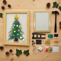 Kit de bricolage en plastique pour arbre de Noël avec lumières LED, ensemble de jouets éducatifs pour la création artistique sur le thème des animaux et de la nature, cadeau de vacances