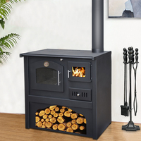 Poêle moderne Poêle à bois avec four Poêle à bois Cheminée intérieure Chauffage domestique