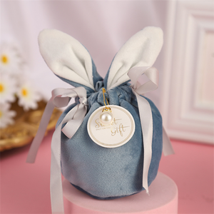 Borsa con coulisse a forma di orecchio di coniglio di pasqua - Product Image 4