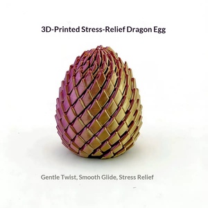 Œuf de dragon torsadé imprimé en 3D, jouet amusant et créatif anti-stress, œuf de Pâques personnalisé pour enfants, jeunes, personnes d'âge moyen et personnes âgées - Product Image 5