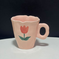 Hotselling nieuwe handgemaakte schattige keramische koffiemokken met aangepaste logo, KOREAANS porseleinen melktheekopje, keramische mok als cadeau