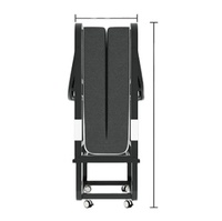 Cadre de lit pliant minimaliste en métal rangement facile et 4 roulettes pour chambre portable