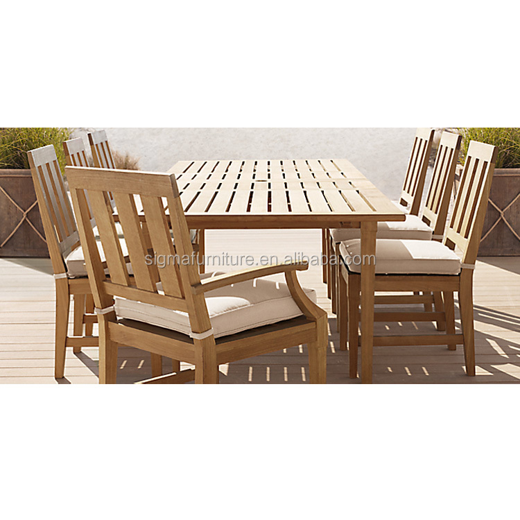 comfortable Villia garden furniture outdoor furniture patio teak wood 71'' dining table and chairs dining room set