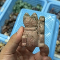 Figurine Maneki Neko en Cristal Naturel Sculptée à la Main, Chat Porte-Bonheur, Pierre de Guérison, Ornement pour la Décoration de la Maison et des Entreprises, Cadeau