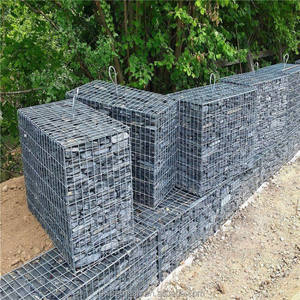 Petite boîte en gabion soudée de 50 cm x 50 cm x 50 cm, gabion en treillis métallique galvanisé pour planteur de paysage - Product Image 2