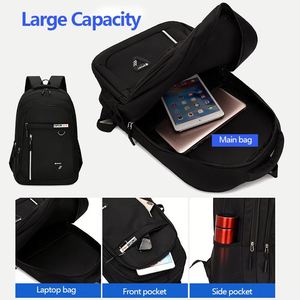 Nueva Mochila Escolar de Lona Inteligente de Lujo con Múltiples Bolsillos, Puerto USB, Impermeable, para Estudiantes, Diseño de Mochila para Laptop - Product Image 2