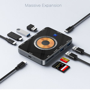 Mở Rộng Dock Loại C Mở Rộng Dock 15W Không Dây Nhanh Chóng Sạc Hub 3.0 10 Trong 1 Dual-Đầu Điện Thoại Di Động Máy Tính USB Splitter - Product Image 3