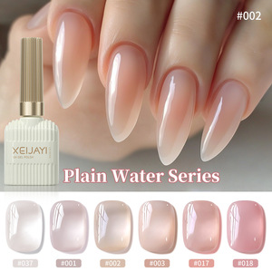 Gel de Uñas Nude Efecto Agua Líquida 2026 Nuevo Estilo Lichi Leche Melocotón Transparente Set de 6 Colores Mate Esmerilado Gel de Fototerapia para Manicura - Product Image 5