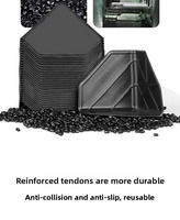 Protecteur d'angle en PVC noir imperméable 30-100 mm pour l'emballage de cartons