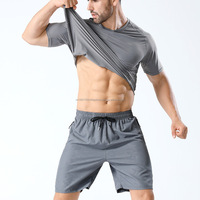 T-shirt unisexe personnalisé en jersey de soie glacée, séchage rapide, respirant, écologique, pour l'été, décontracté, imprimé, pour la gym, le fitness, le sport, col fin
