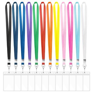 Customizable Polyester Lanyard with Clear ID Card Holder Wholesale for Promotional & Business Use
