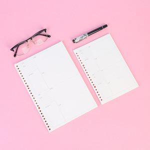 2025 nuevos cuadernos en espiral de hojas sueltas B5 personalizables papelería escolar transparente 8 agujeros PP cubierta carpeta de anillas tamaño <span class=keywords><strong>A5</strong></span> diario - Product Image 6