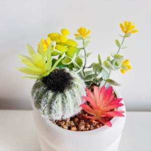 Plante artificielle en pot en plastique, simulation d'explosion, petite décoration de bureau, décoration intérieure et extérieure, non fragile, <span class=keywords><strong>livraison</strong></span> rapide - Product Image 5