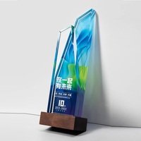 Trofeo de Cristal Minimalista Ecológico de Alta Calidad con Impresión UV, Diseño de Cubo de Medalla Personalizado, Premio al Empleado Destacado de la Reunión Anual
