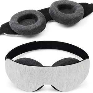 Antifaz para Dormir <span class=keywords><strong>de</strong></span> Espuma Viscoelástica Contorneada 3D, Ajustable, <span class=keywords><strong>de</strong></span> Viaje, con Etiqueta Privada Personalizada, Bloquea la Luz, Negro - Product Image 1