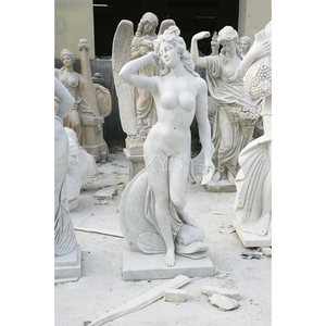 Sculpture d'art en pierre de grande taille personnalisée moderne pour l'extérieur, sculpture de personnage nu en marbre, statues érotiques d'homme embrassant une femme - Product Image 4