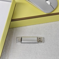 Boce Souris sans fil de luxe personnalisée 3-en-1 avec clé USB 2.0 10 Mo/s, stylo, logo personnalisé, coffret cadeau d'entreprise, boîtier métallique 8 Go, pour affaires
