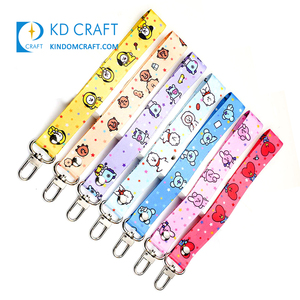 Muestra Gratis, Correa de <span class=keywords><strong>Llavero</strong></span> Corta de Nailon Personalizada, Económica, con Diseño de Anime, Ajustable para Muñeca, Lanyard con Dibujos Animados - Product Image 3