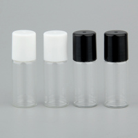 SUMEEAR Conteneur de parfum à bille de 3ml en verre transparent mini bouteille d'huile essentielle vide rechargeable en forme de PP pour testeur d'échantillon