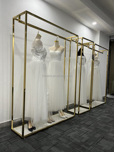 Design de Interior Personalizado para Loja de Roupas Boutique Suporte de Exibição de Vestidos de Noiva em Ouro para Loja de Noivas - Product Image 2
