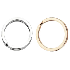 Porte-clés plat rond en alliage plaqué fer avec ressort, origine Quzhou, collection Printemps 2025 - Product Image 1