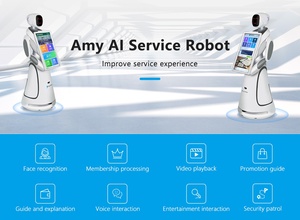 Robot concierge d'entreprise Csjbot AI, réceptionniste intelligent, reconnaissance faciale, interaction vocale pour les services publics, modèle Amy Plus - Product Image 6