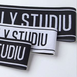 Vente en gros de bande élastique jacquard personnalisée en polyester de haute qualité avec logo de marque pour la décoration intérieure - Product Image 1