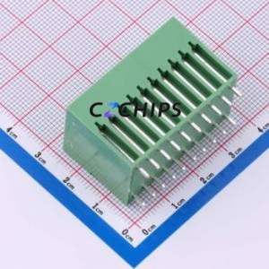 DB2EVH-3.5-2*10P-GN Plug-in Terminal Block Through hole,P=3.5mm Connector Board-to-Board / Socket - Closed 2x10P 3.5mm Green - Product Image 2