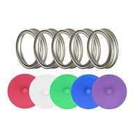 Bouchons de fermenteur de bocal Mason à large bouche de qualité alimentaire LifeTop Couvercle de fermentation de sas sans eau en silicone