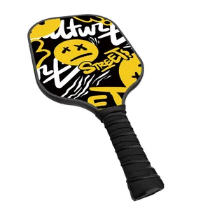 Custom USAPA Pickleball Paddle Set Fibra de vidrio en bruto con patrones personalizados y PP Panal Interior