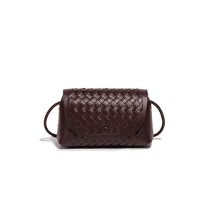 High Quality Versatile Retro Single-Shoulder Crossbody Women's <strong>Bag</strong> Fresh Fashionable Trendy Hand-Woven PU Zipper Small <strong>Bag</strong> - Product Image 1
