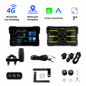 Carplay Motorrad 7 Zoll GPS für Zweiräder 7 Zoll 4G Fernübertragung Live-Streaming Loop-Aufnahme TPMS Dreifach-Ansicht - Product Image 1